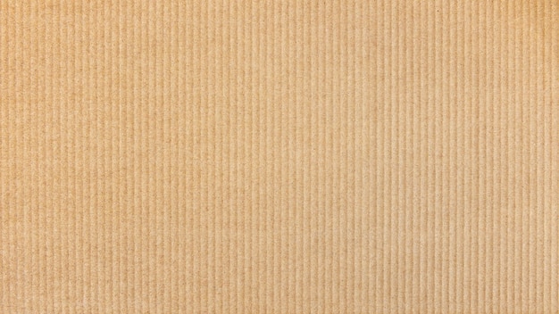 Zdjęcie tło z tektury papierowej arkusz z naturalnego tektury falistej tekstura tektury kraft z pionowymi paskami