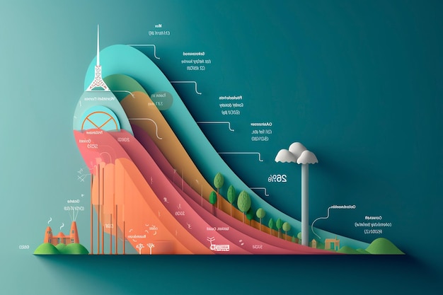 Zdjęcie tło z tłem szablonu wykresu infografiki