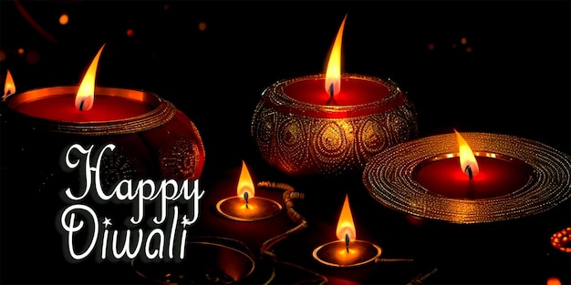 Tło ze światłami do świętowania Diwali Diwali w tle Święto Diwali Hinduski festiwal h