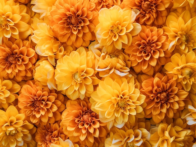 Tło żółtych kwiatów w jasnym kolorze Generowane przez sztuczną inteligencję