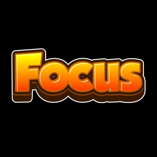 Tłumaczenie: Text Focus 3D Orange Black Background Photo JPG.