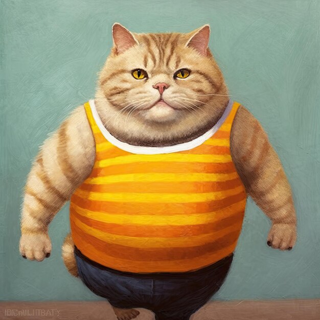 tłusty kot jako sportowiec