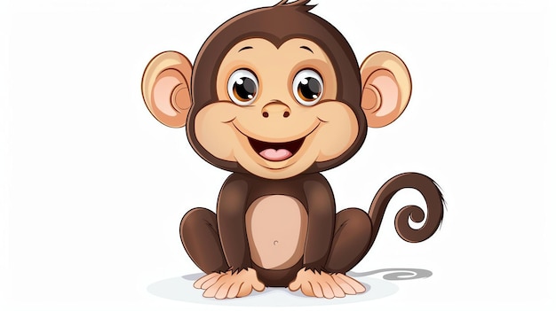Zdjęcie to urocza i przyjazna małpa z brązowym futrem, dużymi oczami i długim ogonem.