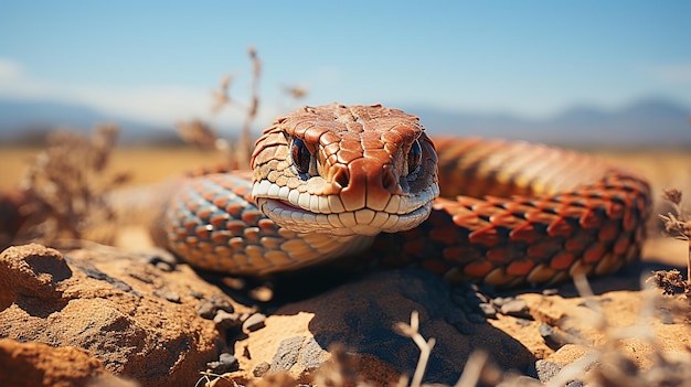 To zdjęcie Sind Awl Headed Snake zostało zrobione w Radżastanie w Indiach