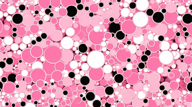 To zdjęcie to zbliżenie białych kręgów z różowymi kropkami. Kręgi są tłuste i nadmuchane, a kropki mają różne rozmiary. Na zdjęciu jest filtr, który sprawia, że kolory są bardziej intensywne.