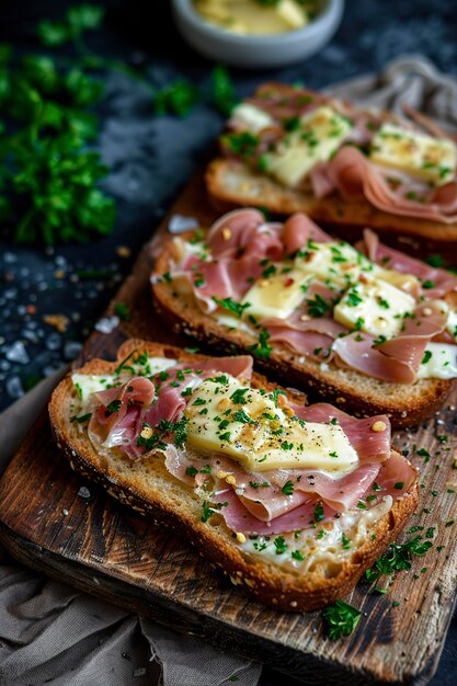 Toast z szynką i serem