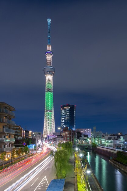 Tokio, Japonia Pejzaż Ze Skytree.