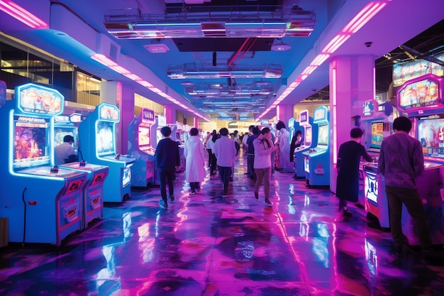 Tokyo Arcade Neon Nights i Video Game Frenzy w miejskiej Japonii