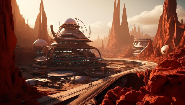 Tomorrowland na Marsie futurystyczne życie i osada kolonialna na Marsie