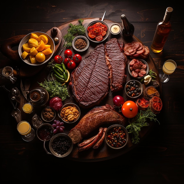 top_view_of_a_wooden_steakhouse_table