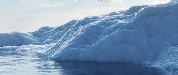 Topniejąca góra lodowa na oceanie Globalne ocieplenie i zmiany klimatyczne
