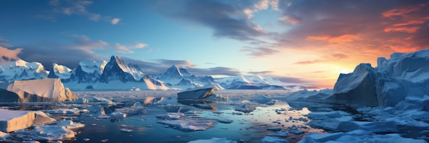 Topnienie pokryw lodowych w Oceanie Arktycznym lub wodach Globalne ocieplenie Zmiana klimatu Koncepcja ekologii gazów cieplarnianych