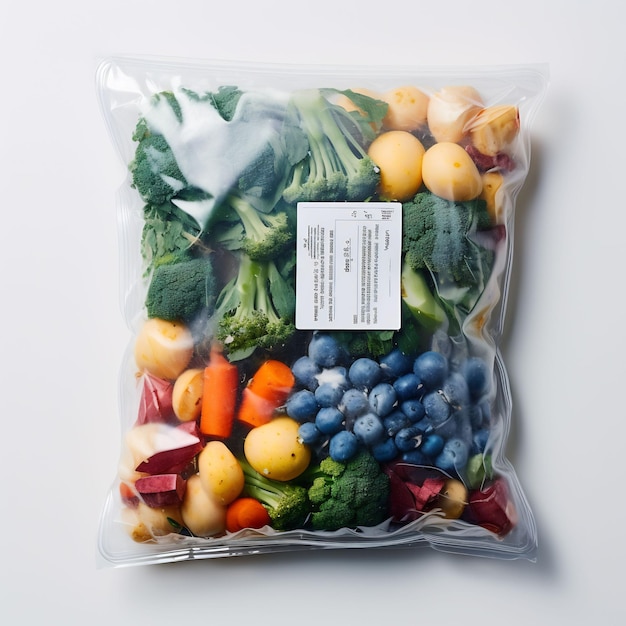 torebka owoców i warzyw z etykietą z napisem "organiczny"