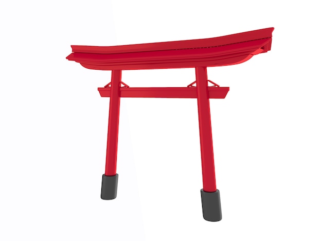Zdjęcie torii podium geometryczne podium japońskiej tradycji.