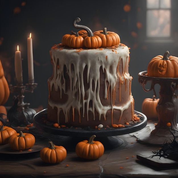 Tort halloweenowy z białą czekoladą