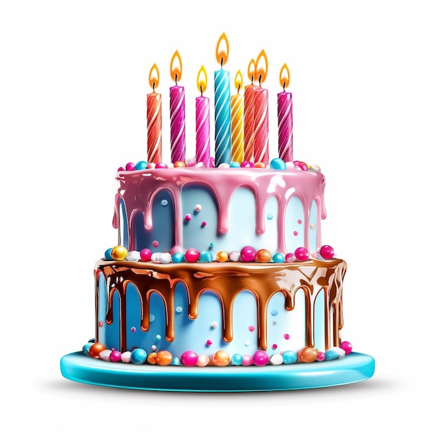 Zdjęcie tort urodzinowy z słowem 