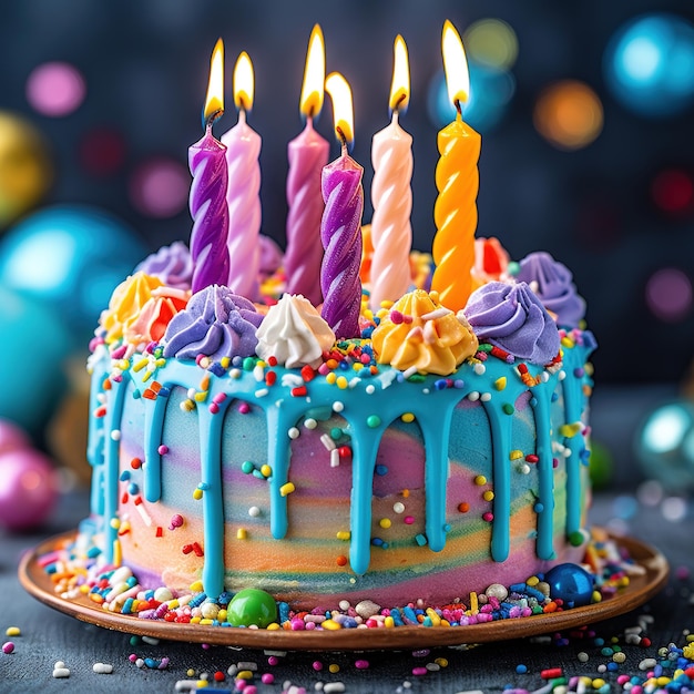 tort urodzinowy ze świecami