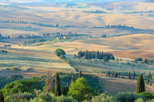 Toskania wieś Pienza Włochy