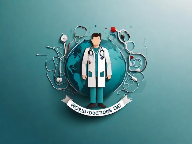 Towarzystwo projektowania kartki z okazji Światowego Dnia Lekarzy