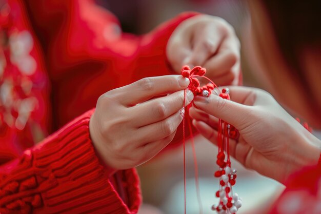 Zdjęcie tradycja wymiany symboli martisor 1 marca