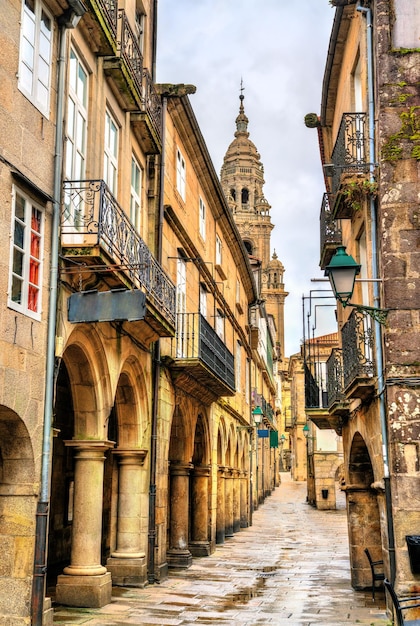 Tradycyjna architektura Santiago de Compostela w Hiszpanii