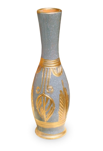 Tradycyjna ceramika z gliny Inidan używana jako wazon na kwiaty