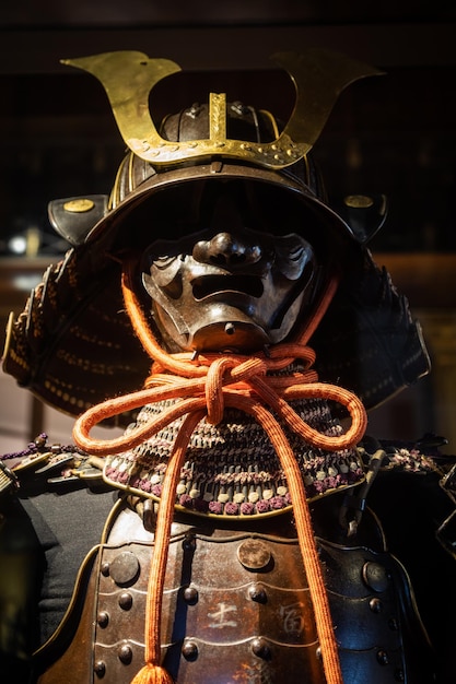 Tradycyjna japońska zbroja samurajów antyczna ochrona dla myśliwca w Japonii