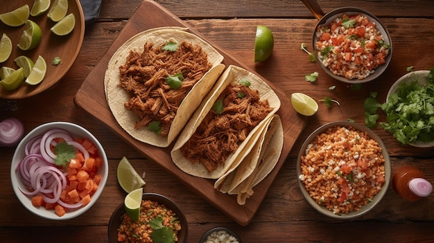 Tradycyjne, autentyczne meksykańskie barbacoa carnitas