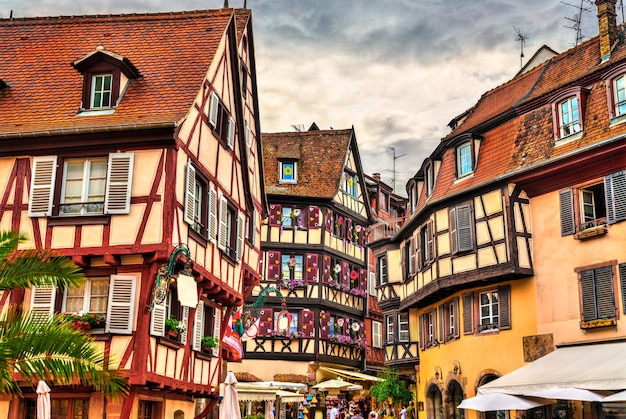 Tradycyjne domy z muru pruskiego w Colmar France