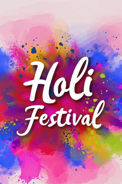 Tradycyjne indyjskie święto Kolorowe tło festiwalu Holi dla plakatów