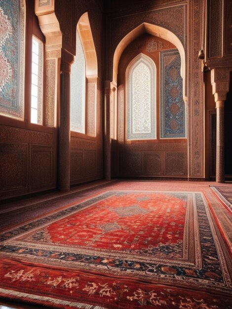Tradycyjne Islamskie Dywany W Meczecie