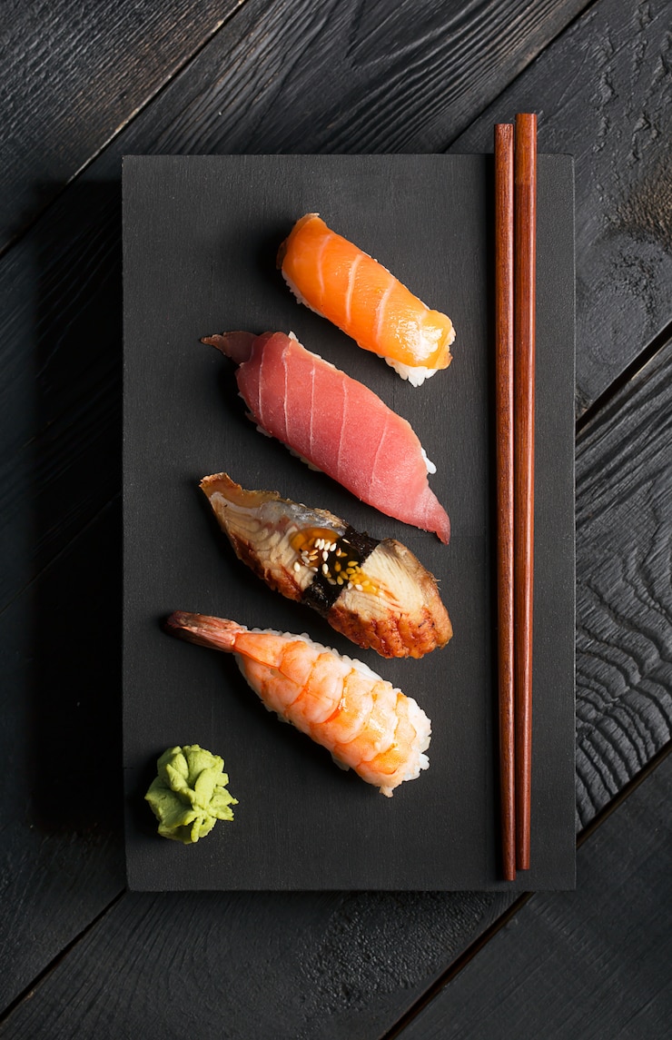 Zdjęcie tradycyjne japońskie sushi