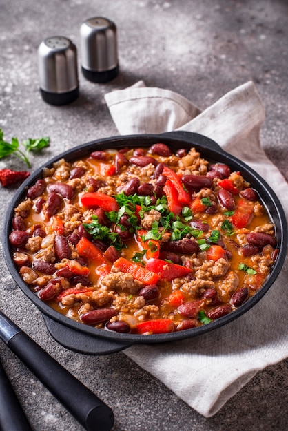 Tradycyjne meksykańskie danie chili con carne