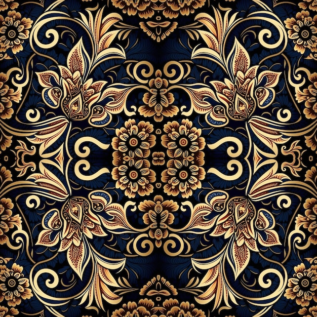 Tradycyjny batik bezszwowy wzór