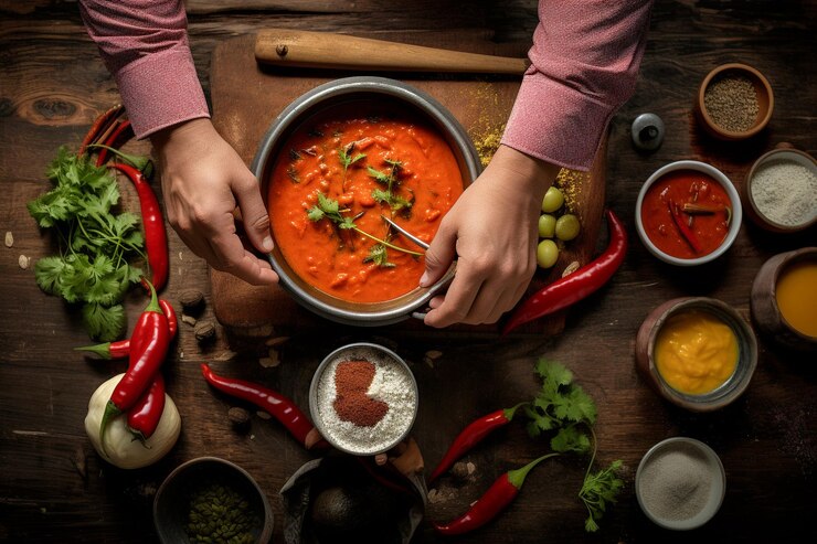 Zdjęcie tradycyjny brazylijski gulasz moqueca z pysznymi składnikami