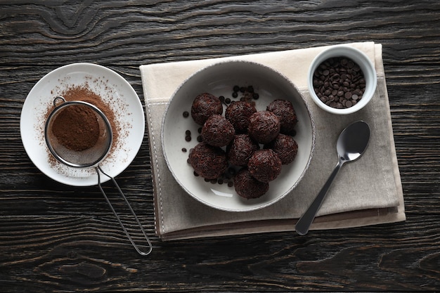 Tradycyjny brazylijski słodki Brigadeiro brazylijski Czekoladowy cukierek