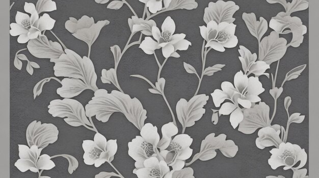 Tradycyjny chiński wzór z kwiatem balsamu w czerni i bieli