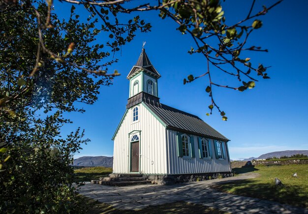 Tradycyjny Kościół W Islandii W ãƒâžingvallavatn. Islandia