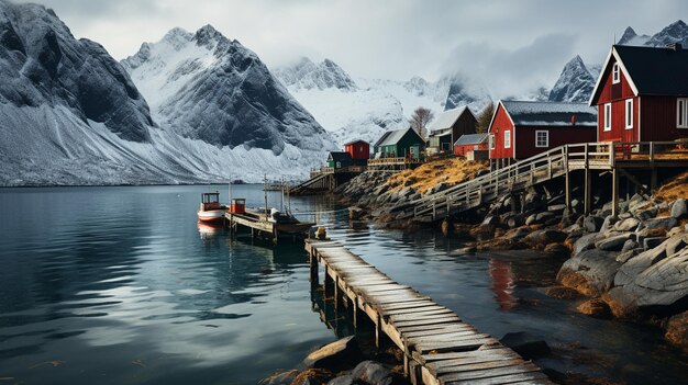 tradycyjny norweski dom rybacki