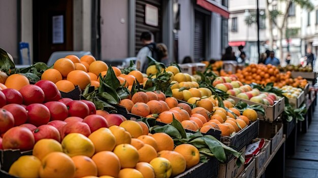 Tradycyjny rynek owoców i warzyw