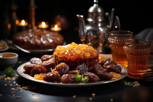 Tradycyjny stół Ramadanu
