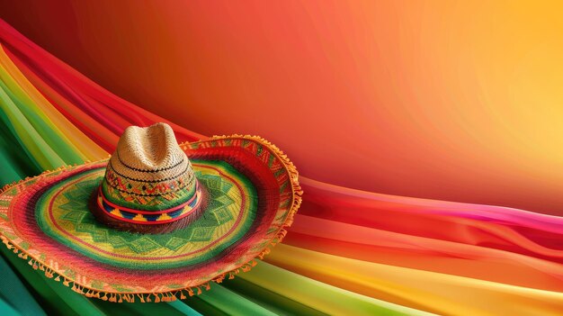 Tradycyjny tkany sombrero Cinco de Mayo Festive Background