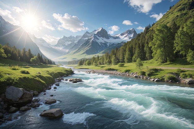 Tranquil Waters River and Mountain Symphony (Symfonia rzek i gór)