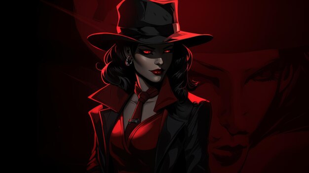 Zdjęcie transcendent lady a dark crimson noir komiksy