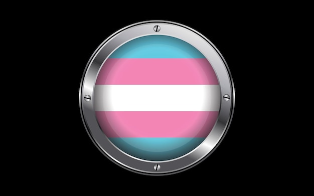 Transgender lgbt duma flaga 3d odznaka wektorowa