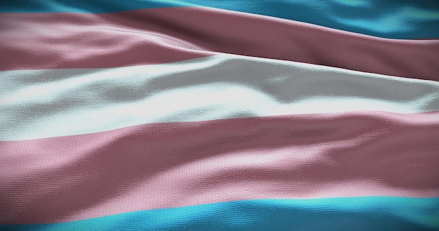 Transpłciowych symbol flaga tło ilustracja 3d