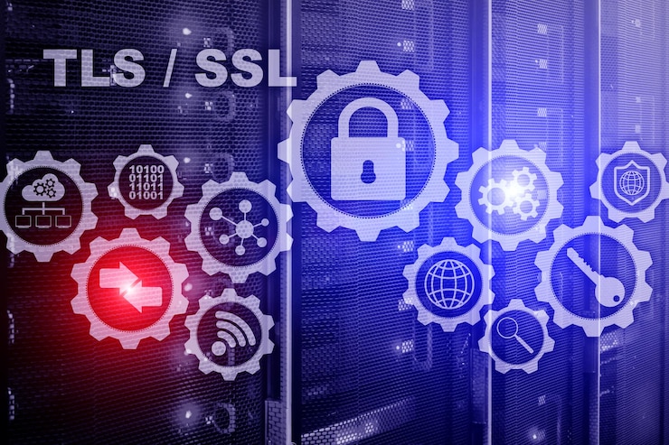 Zdjęcie transport layer security secure socket layer tls ssl protokoły kryptograficzne zapewniają bezpieczną komunikację