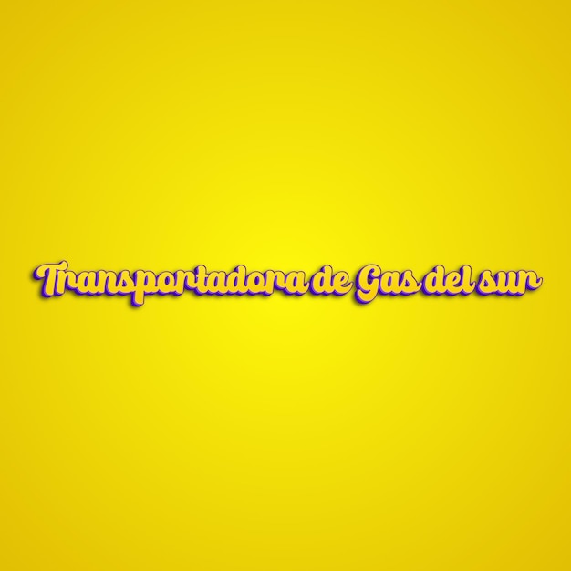 Zdjęcie transportadoradegasdelsur typografia 3d projekt żółty różowy biały tło zdjęcie jpg