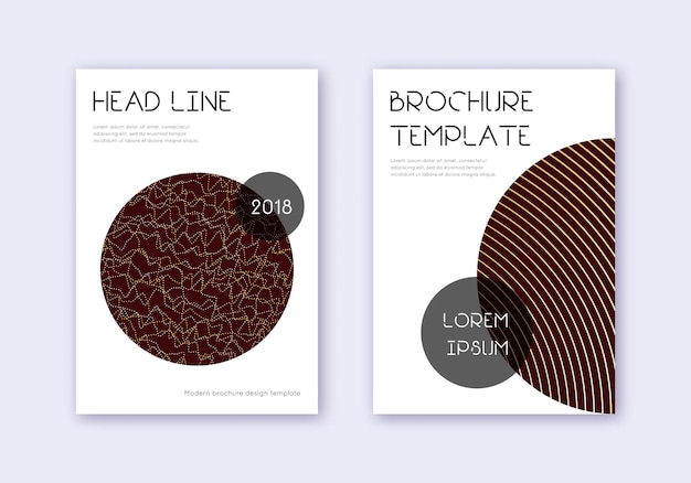 Trendy cover design template set Złoty abstrakt li