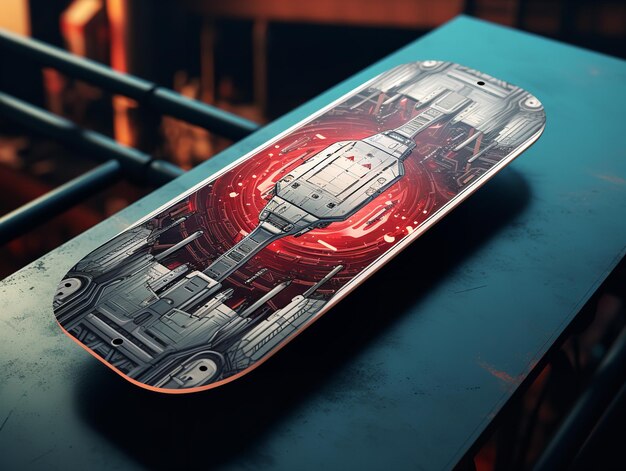 Trendy Skateboard Deck Mockup dla sportu i stylu życia AI Generated